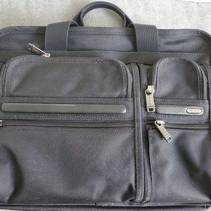 TUMI Alpha Expandable Briefcase Computer Bag Black